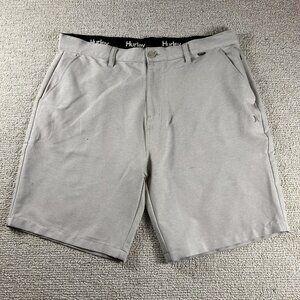 Hurley Lifestyle Logo Relaxed Fit Shorts Beige Men’s Size 38 x 9